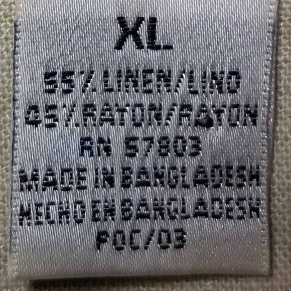 Norton Studio Womens XL Linen Shirt Button Down Long Sleeve Blouse Office City - Picture 8 of 8